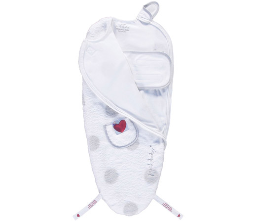White cotton baby sleeping bag