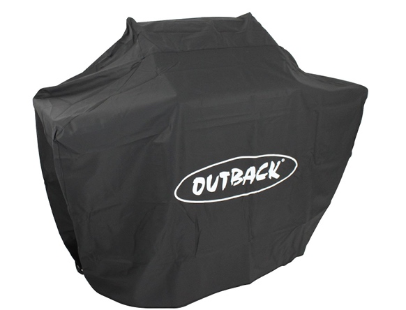 Black outback cover on BBQ