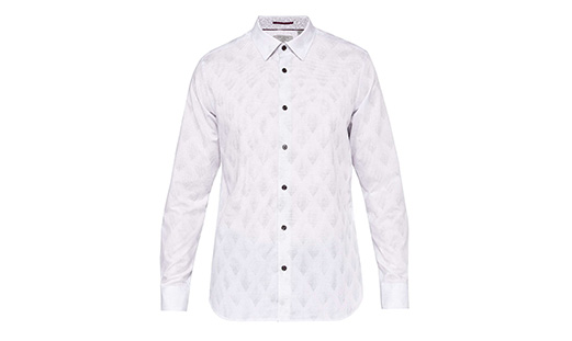 White patterned shirt