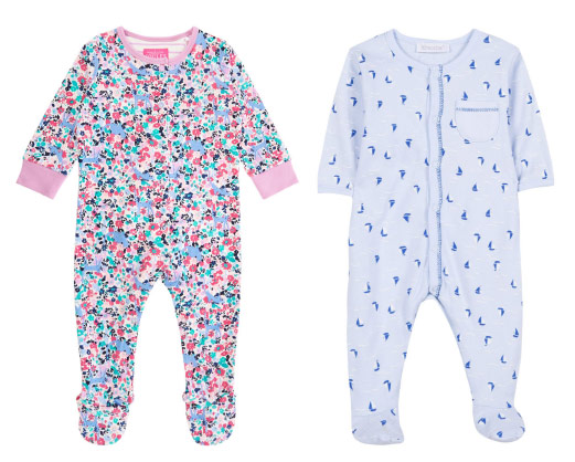 Patterned baby grow