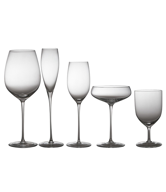 wine glass, champagne glass, cocktail glass and a beer glass