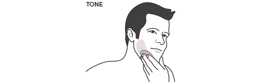 Illustration of man going through a skincare routine