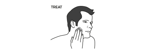Illustration of man going through a skincare routine