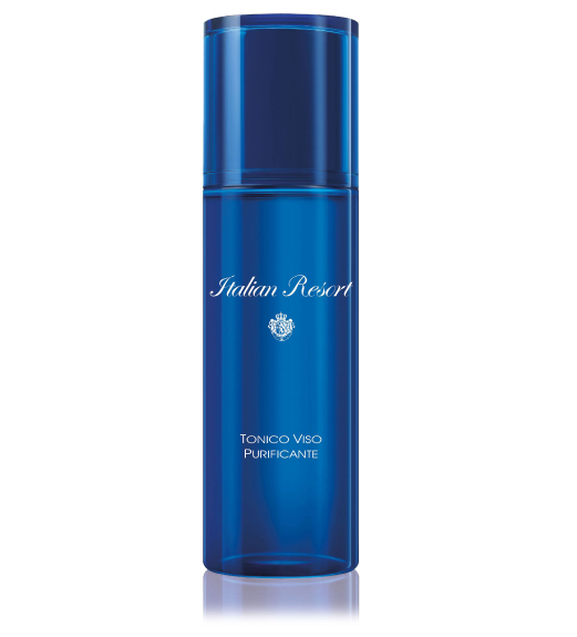 Blue Italian resort bottle