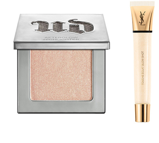 Urban Decay compact and YSL tube highlighter