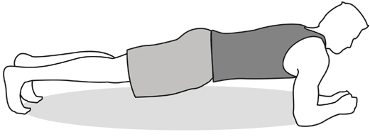 Plank male workout illustration