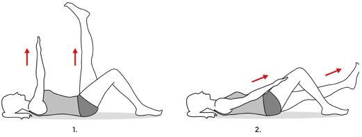 Bridge female workout illustration