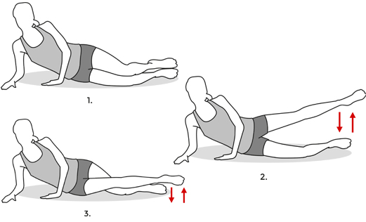 Knee lift female workout illustration